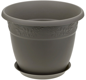 Кашпо "Рябина" D310мм 10,0л с/п Французcкий серый (10) М3058