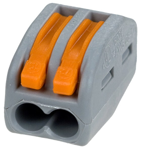 Клемма СМК СК-412 2 отверстия (0,08-2,5мм2) с рычагом (100)