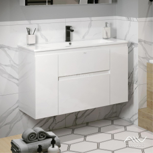 Тумба Eva 100 + ум. Harmonia 100 (белый) (1)