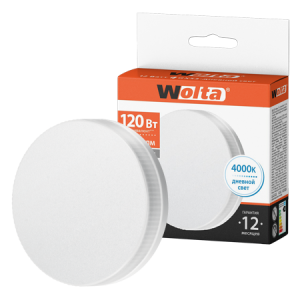 Лампа светодиодная 15Вт 4000К GX53 WOLTA(10/100)