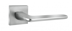 Ручка дверная Puerto SLIM 03 "Гляссе", квадр накл, супер сатин хром (20)