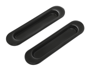 Ручки для раздвижных дверей овал. RENZ, B черный (2шт) (24)