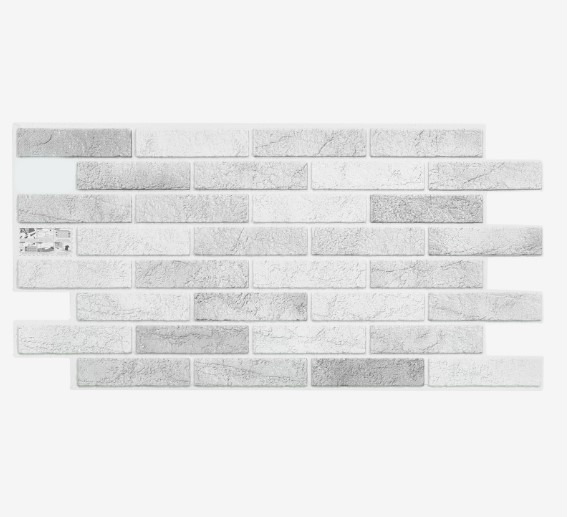 Панель декор.ПВХ кирпич Дымчатый 0,485*0,960 (уп=15шт)