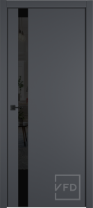 Дверь Urban 1SV Emalex onyx Black gloss 4-хBE ПО600 (врезка под замок)