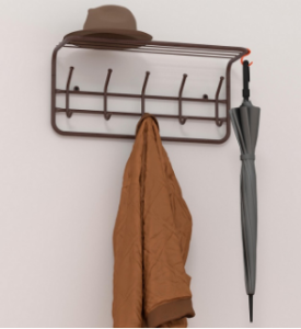 Вешалка с полкой 60 (Коричневый)