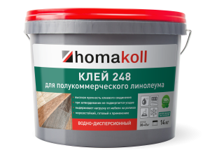 Клей Homakoll 248 14кг. для ПВХ плитки и ком.линолеума (1)