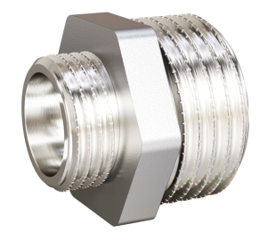 Ниппель переходной LD Pride (1" х3/4") НР/НР латунь никель (48)