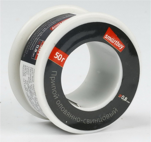 Припой ПОС-50 (оловянно-свинцовый 60/40), бобина 50 г, Smartbuy tools(200)