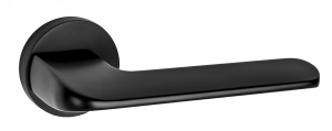 Ручка дверная РЕНЦ ЛЮКС 06 "Мерано", кругл накл, черный (20)