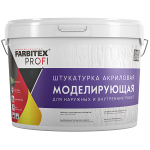 Штукатурка моделирующая структурная (16 кг) Farbitex Профи (1)