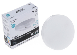 Лампа светодиодная 9Вт 4100К GX53 Gauss Elementary(10/100)