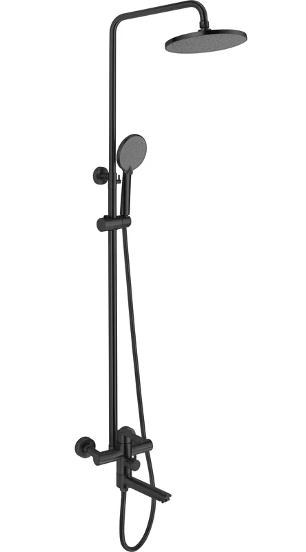 Душевая система со смесителем Orlando Black нерж. сталь, арт. ST260OLB, ESKO