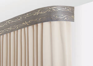 карниз Элиза 7см с/п 1,6м 3рядный графит серебристый (5)