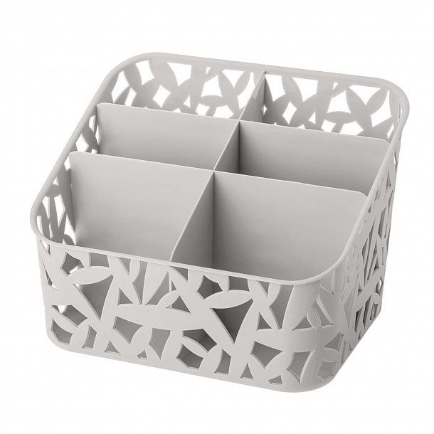 Органайзер 195*160*146мм настольный универс. св.серый (14) 433225330 Быт