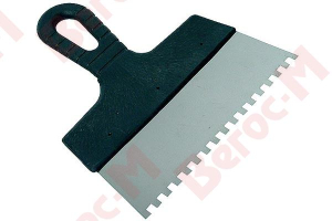 Шпатель зубчатый нержавеющая сталь 250мм зуб 6х6мм (26)