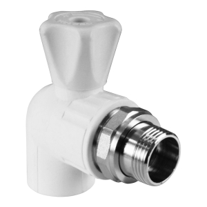 Кран шаровой для радиатора угл.25х3/4 (40/10) (Valfex)