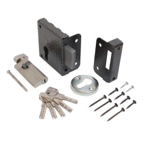 Замок накладной "Птимаш" ЗН1-1У (усиленный цилиндр), бронза (30)