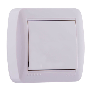 Выключатель Белый Открытой установки 1 клавишный Lezard DEMET (10)