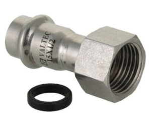 Соединитель с накидной гайкой нерж. сталь 15х3/4" (5/150)