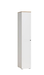 Шкаф-пенал Остин 13.225 (Белый PE шагрень, Дуб Золотой  065 R, белая шагрень 4101 ПВХ)