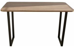 Стол ЭКСИ МАКС 1300 -750 столешница ЛДСП Метрополитан 22 мм/подстолье металл ЧЕРНЫЙ