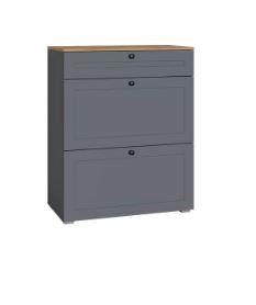 Тумба Остин  для обуви 16.121 (Серый Графит 0162 РЕ, Дуб Вотан/Дуб золот 065 R, графит ZB 856-2 ПВХ)