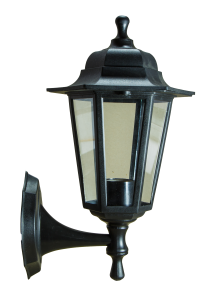 Светильник садово-парковый шестигранный настенный 60вт, Е27, черный, IP44 (4)