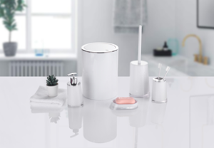 Мыльница "Style" акрил, белый/бежевый