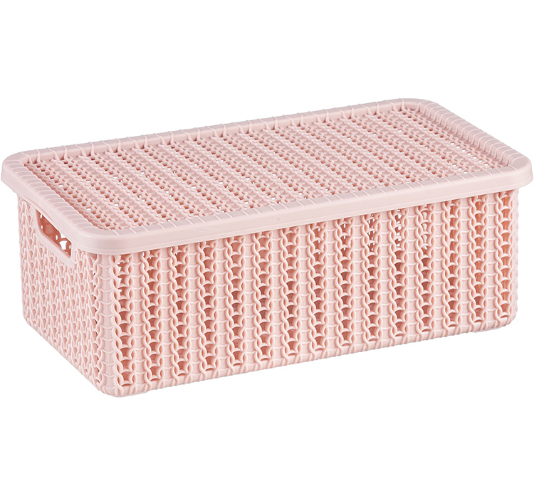 Коробка 3,0л М2369 "Вязание" с/кр Белый ротанг