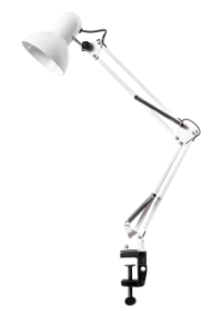 Светильник настольный Белый глянец, на струбцине, 60Вт, Е27(_8_)