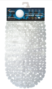 Коврик для ванны "Лунный камень" 36х69 см (цвет жемчужный)