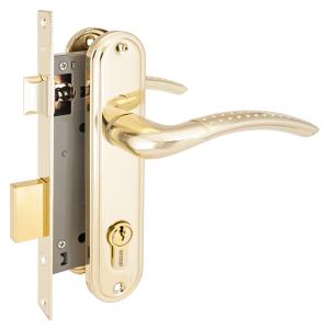 Замок врезной АЛЛЮР 132/1, GP латунь (12)