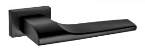 Ручка дверная РЕНЦ ЛЮКС 01 "Арко", прямоугол накл, черный (20)
