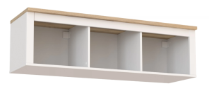 Полка Сага 3 белый ясень