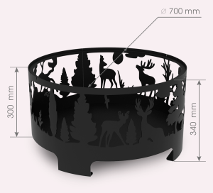 Костровая чаша круглая дно 3 мм, стенки 2мм .Природа 700