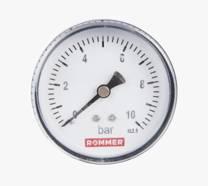 Манометр ROMMER аксиальный. Корпус Dn 50 мм 1/4 , 0...10 бар, кл.2.5 (100)
