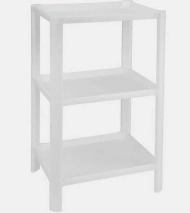 Полка прямоугольная 3-х секц. малая Белая (4) М2744