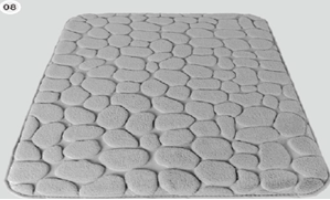 Коврик для ванной "Россыпь камней", 45 * 70 см, серый