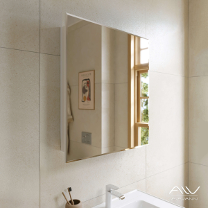 Шкаф зеркальный "Paris 70" (белый) (1)