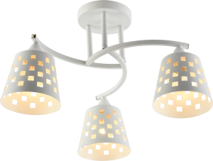 Светильник потолочный AU11230/3 WH+CR E27 3*60W Белый+хром