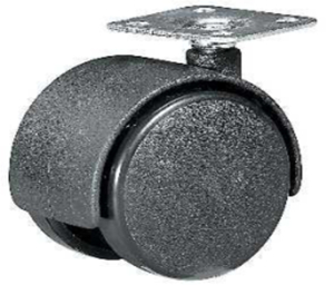 Опора колесная D-50мм, поворотная с площадкой (без стопора) (4/200)