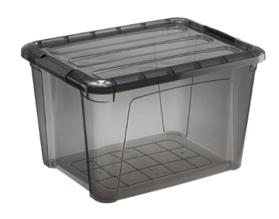 Ящик 15,5л 375*285*230мм "Кип" Черный прозрачный (5) М2337