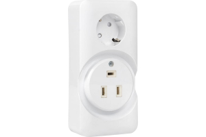 Розетка двойная (РШ/евро) 32А/16A 250В 2P+PE бел. БРА32-016 (10шт)