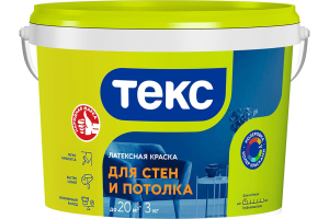 Краска ТЕКС Универсал В/д Интерьерная Белоснежная Матовый 1,9л=3кг (1/150)