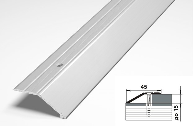 Порог разноуровн. ПР-04 2,70м. серебро (01л) (12)