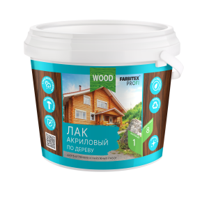 Лак акрил. универсал. по дереву 0.9л Фарбитекс Профи Wood (6)