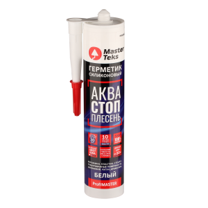 Герметик силиконовый MasterTeks ProfiMaster акваСТОПплесень 280 мл белый (12шт)