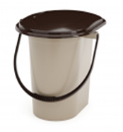 Ведро-туалет 17л. М1526 бежевый (10)