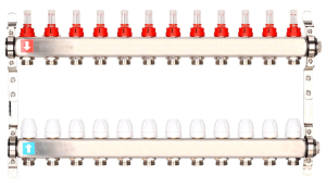 Коллектор регулируемый с расходомерами Нерж 12вых GAPPO (1)