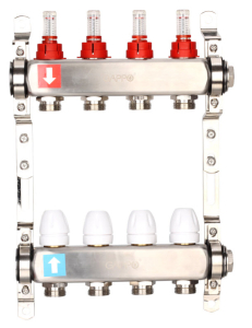 Коллектор регулируемый с расходомерами Нерж 4вых GAPPO (1)